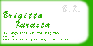 brigitta kurusta business card